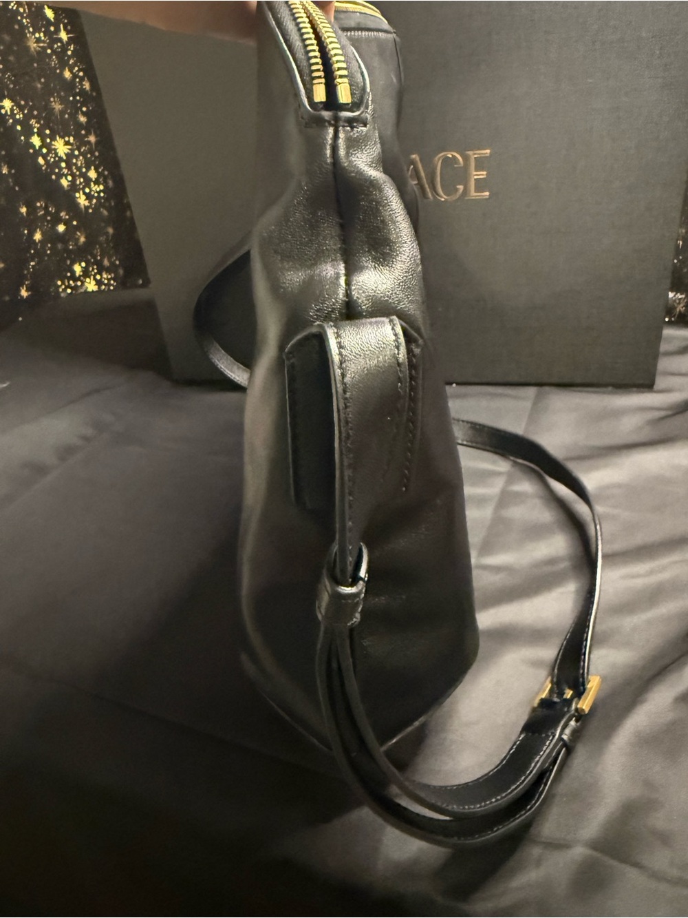 Versace Lou Nappa Shoulder Bag - Picture 6 of 13